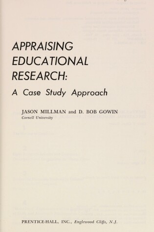 Cover of Appraising Educational Research