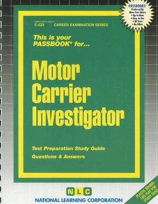 Book cover for Motor Carrier Investigator