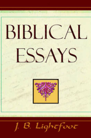 Cover of Biblical Essays (1904)