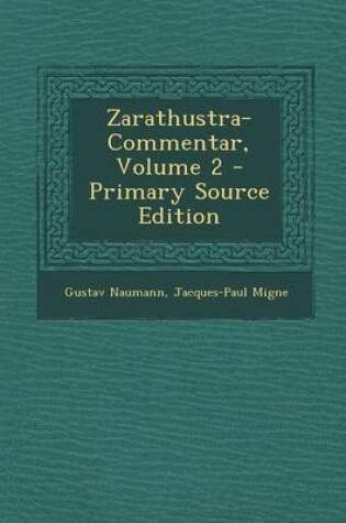 Cover of Zarathustra-Commentar, Volume 2