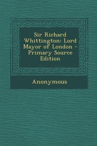 Cover of Sir Richard Whittington