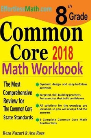 Cover of 8th Grade Common Core Math Workbook