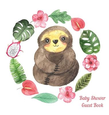 Book cover for Sloth Baby Shower guest book