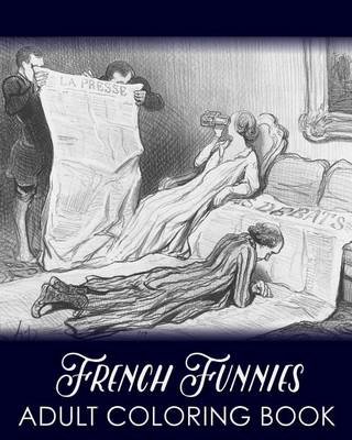 Book cover for French Funnies Adult Coloring Book