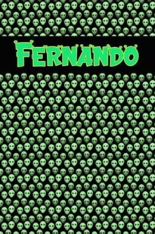 Cover of 120 Page Handwriting Practice Book with Green Alien Cover Fernando