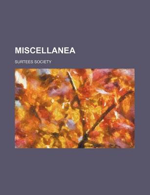 Book cover for Miscellanea