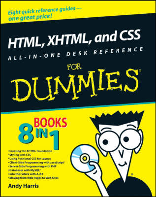 Book cover for HTML, XHTML, and CSS All-in-one Desk Reference For Dummies