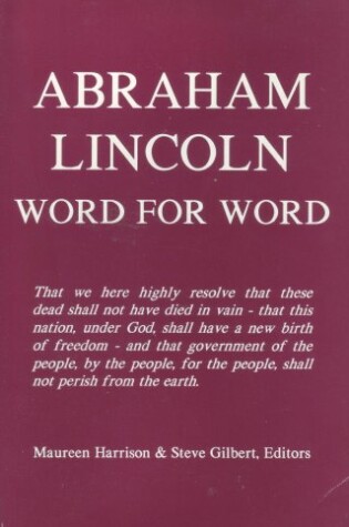 Cover of Abraham Lincoln, Word for Word