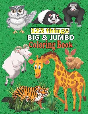 Book cover for 123 things BIG & JUMBO Coloring Book