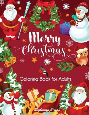 Book cover for Merry Christmas Coloring Book for Adults