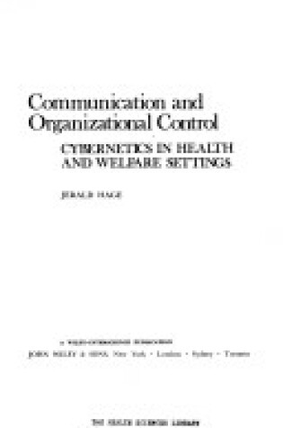 Cover of Communications and Organizational Control