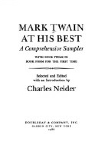 Cover of Mark Twain at His Best