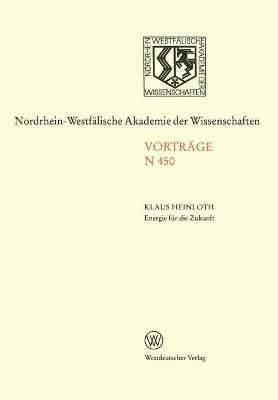 Book cover for Energie f�r die Zukunft Notwendigkeiten - M�glichkeiten - Verantwortung