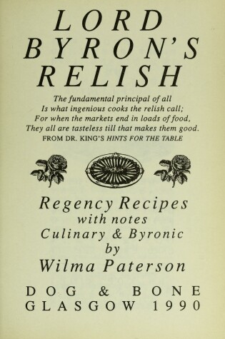 Cover of Lord Byron's Relish