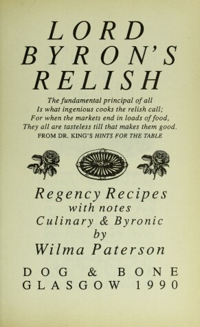 Book cover for Lord Byron's Relish