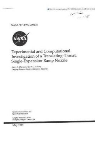 Cover of Experimental and Computational Investigation of a Translating-Throat Single-Expansion-Ramp Nozzle