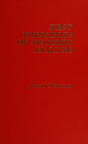 Book cover for First Principles of Systemic Analysis: