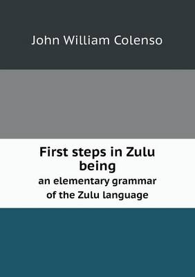 Book cover for First steps in Zulu being an elementary grammar of the Zulu language