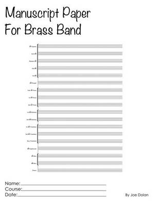 Book cover for Manuscript Paper For Brass Band