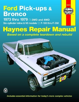 Book cover for Ford pick-ups F-100-F-350 & Bronco (1973-1979) Haynes Repair Manual (USA)