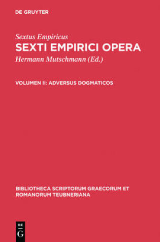 Cover of Adversus dogmaticos