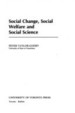 Cover of Social Change, Social Welfare and Social Science