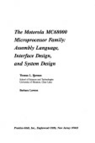 Cover of The Motorola MC68000 Microprocessor Family