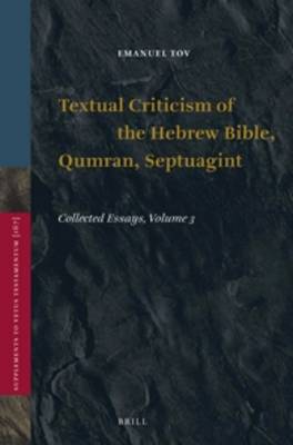 Book cover for Textual Criticism of the Hebrew Bible, Qumran, Septuagint