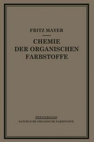 Cover of Chemie der Organischen Farbstoffe