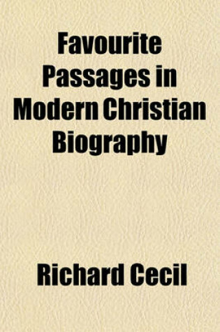 Cover of Favourite Passages in Modern Christian Biography