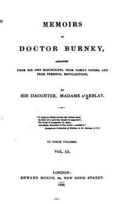 Book cover for Memoirs of Doctor Burney - Vol. III