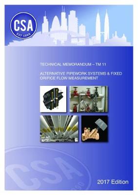 Book cover for TM 11 Alternative Pipework Systems & Fixed Orifice Flow Measurement