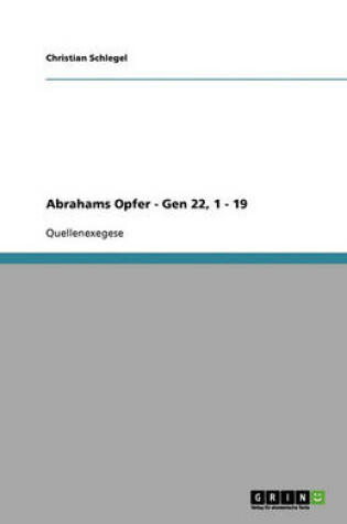 Cover of Abrahams Opfer - Gen 22, 1 - 19