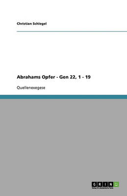 Book cover for Abrahams Opfer - Gen 22, 1 - 19