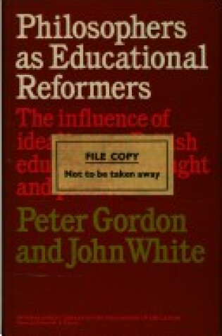 Cover of Philosophers as Educational Reformers