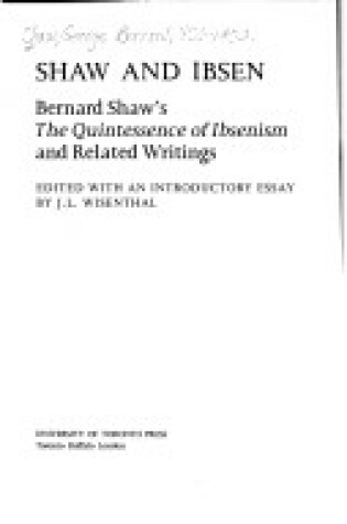 Cover of Shaw and Ibsen