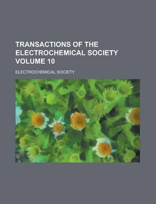 Book cover for Transactions of the Electrochemical Society Volume 10