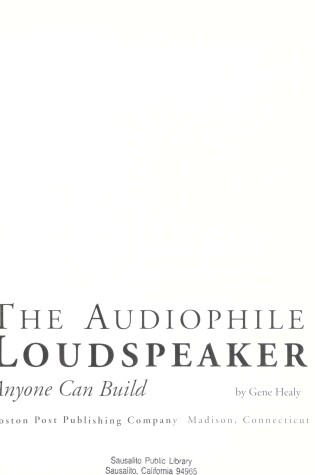 Cover of The Audiophile Loudspeaker