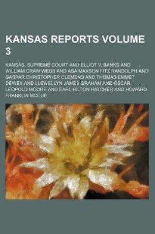 Cover of Kansas Reports Volume 3