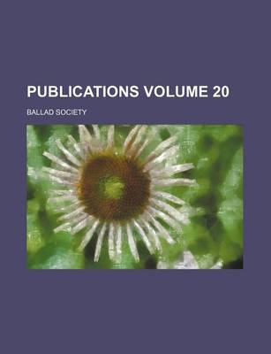 Book cover for Publications Volume 20