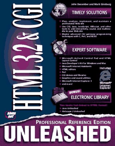 Book cover for HTML 3.2 CGI UNLEASHED