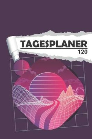 Cover of Tagesplaner mit abstrakter Neon Landschaft