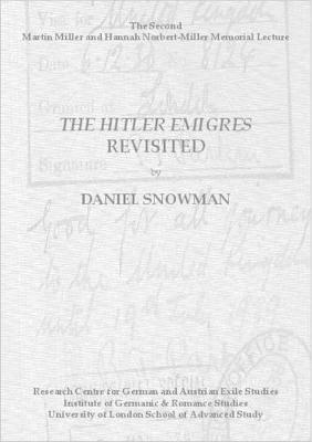 Book cover for 'The Hitler Emigres' Revisited