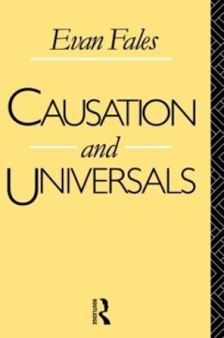 Cover of Causation and Universals