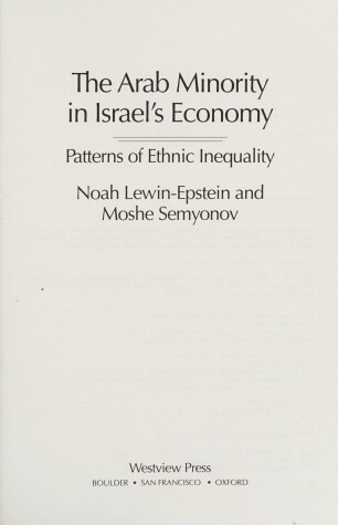 Book cover for The Arab Minority In Israel's Economy