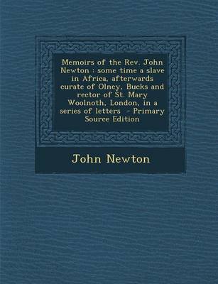 Book cover for Memoirs of the REV. John Newton