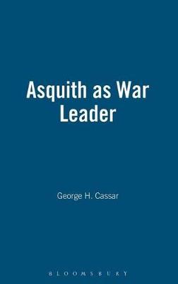 Book cover for Asquith as War Leader