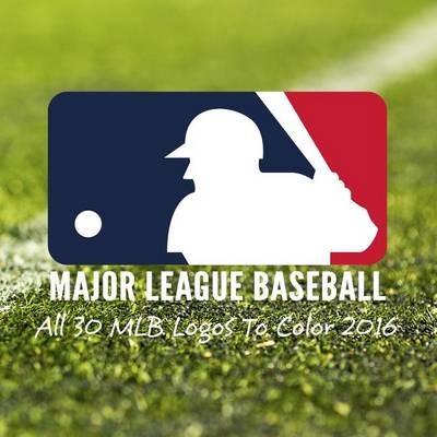 Book cover for Major League Baseball - All 30 Mlb Logos to Color 2016