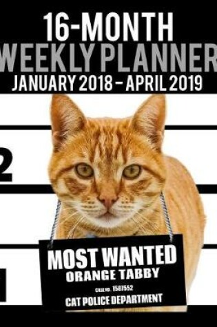 Cover of 2018-2019 Weekly Planner - Most Wanted Orange Tabby