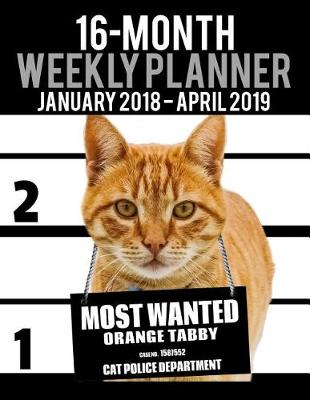 Cover of 2018-2019 Weekly Planner - Most Wanted Orange Tabby